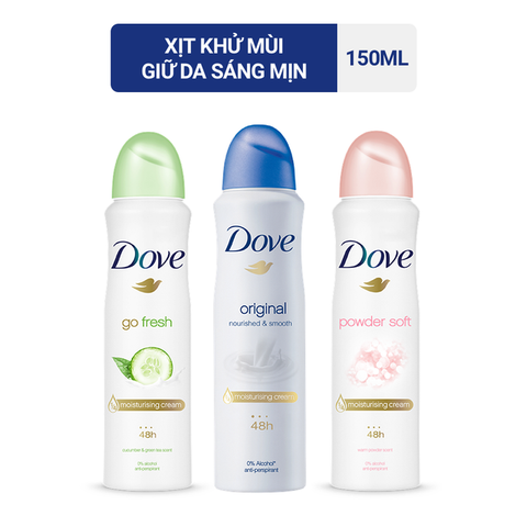 Xịt Khử Mùi Dove Tổng Hợp đủ Các Mùi 150 Ml Của Úc