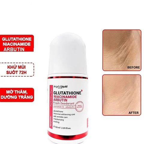 Lăn Khử Mùi Dưỡng Trắng Giảm Thâm Angel's Liquid Glutathione + Niacinamide Arbutin Fresh Deodorant