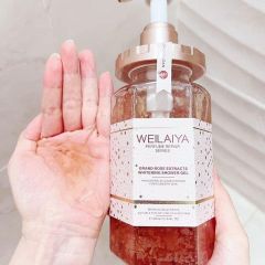 Sữa Tắm Trắng Da Weilaiya DaMask Grand Rose Extracts Whitening Shower Gel Từ Tủy Mật Hoa Hồng 450ml