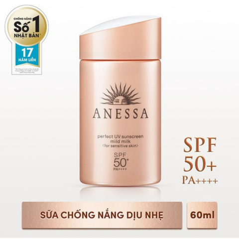 Anessa Sữa Chống Nắng Da Nhạy Cảm Và Trẻ Em SPF50+ 60ml (Mới)