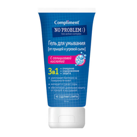 Gel rửa mặt Compliment No Problem Salicylic Acid 3in1 200ml