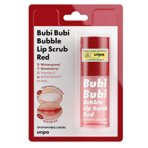 Bubi Bubi TTBC Môi Bubble Lip Scrub Red Sủi Bọt 10ml
