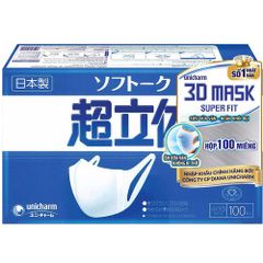 Khẩu Trang Unicharm 3D Mask SuperFit - 100 Cái