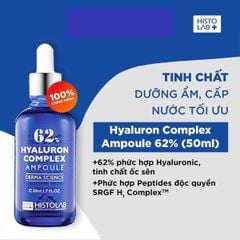 Tinh Chất Cấp Ẩm Phục Hồi Da Histolab 62% Hyaluron Complex Ampoule Derma Science 50ml