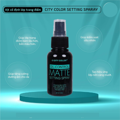 City Color Oil-Control Matte Setting Spray 75ml