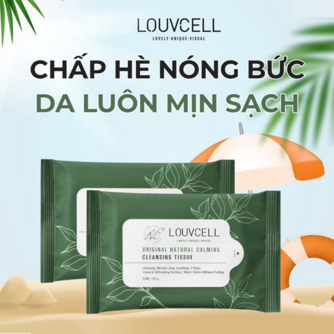 Khăn ướt tẩy trang Louv Cell Original Natural 50G