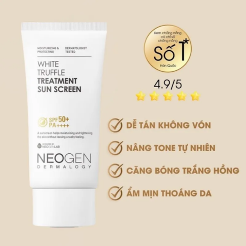 KEM CHỐNG NẮNG NEOGEN WHITE TRUFFLE TREATMENT SUNSCREEN SPF 50+ PA ++++ - TUÝP