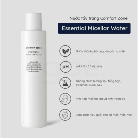Comfort Zone Essential Micellar Water – 200ml Unbox