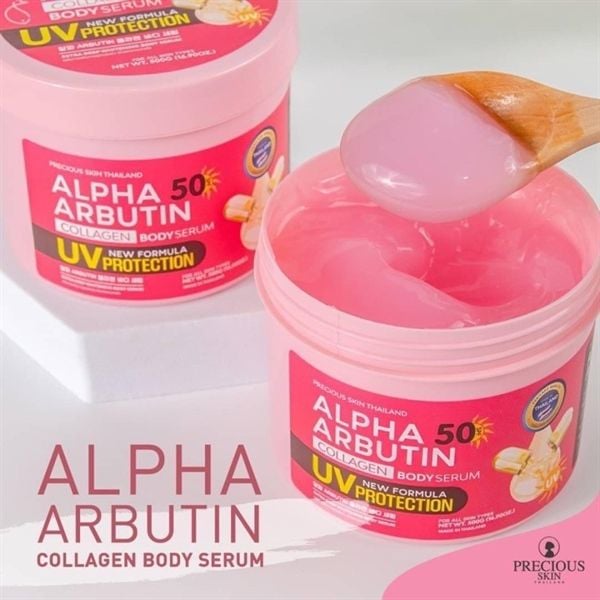 Kem dưỡng body Precious Skin Alpha Arbutin SPF50 500g - Hủ
