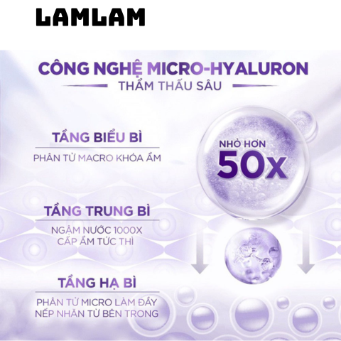 Nước Tẩy Trang Loreal Làm Sạch Và Cấp Ẩm Revitalift Hyaluronic Acid Hydrating Micellar Water 400ml