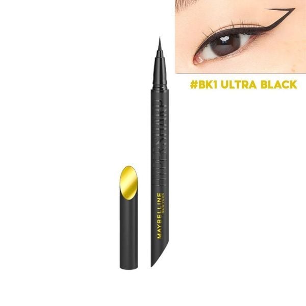 Bút Kẻ Mắt Nước Maybelline Sharp Extreme Liner Sắc Mảnh BK1 Đen Sắc Sảo 0.4g