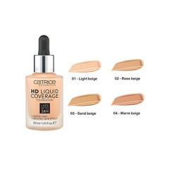 Kem nền kiềm dầu Catrice HD Liquid Coverage Foundation Tone 20 Rose Beige 30ml