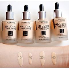 Kem nền Catrice HD Liqiud Coverage 24h 10 (Lọ) - 30ml - 10 Light Beige