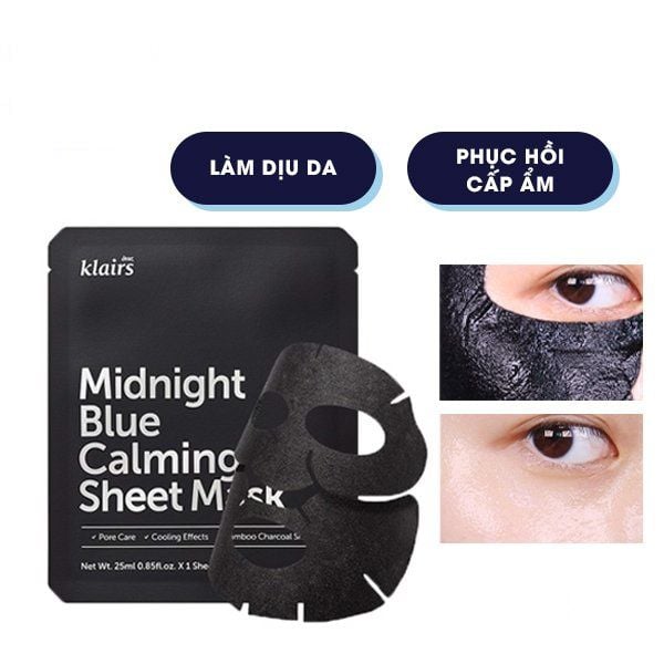 Mặt Nạ Klairs Hỗ Trợ Làm Sạch & Dịu Mát Da Midnight Blue Mask 25ml