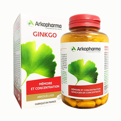 Thực phẩm chức năng Viên uống bổ não, tăng cường trí nhớ Ginkgo Arkopharma 150v