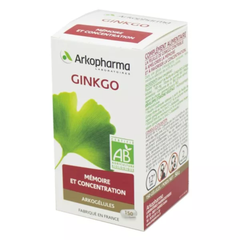 Thực phẩm chức năng Viên uống bổ não, tăng cường trí nhớ Ginkgo Arkopharma 150v