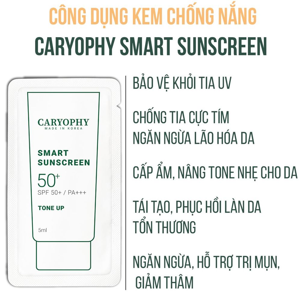 (Sample 5ml) Kem chống nắng Caryophy Smart Sunscreen Tone Up