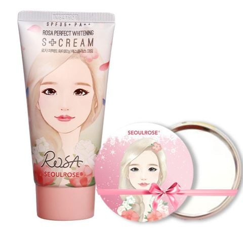 Kem Chống Nắng Trắng Da Seoulrose Rose Rosa Perfect Whitening S+ Cream SPF35+ PA++ 50ml