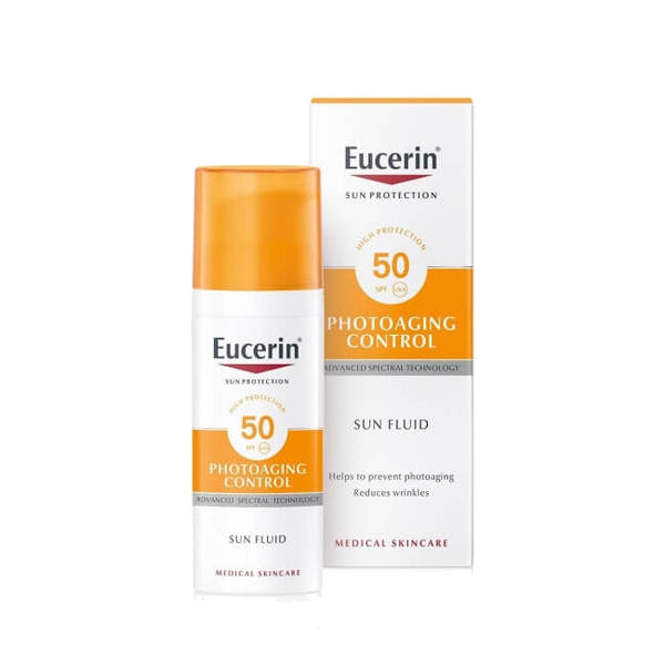 Kem chống nắng giúp ngăn ngừa lão hóa da Eucerin Sun Fluid Photoaging Control SPF 50+ 50ml