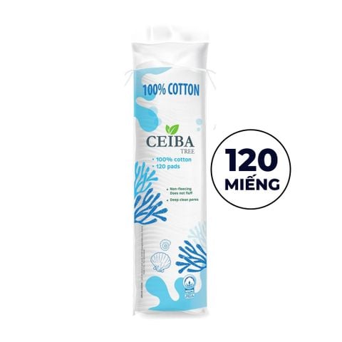 Bông Tẩy Trang Ceiba 100% Chất Liệu Cotton 120 Miếng 45k SALE 26K