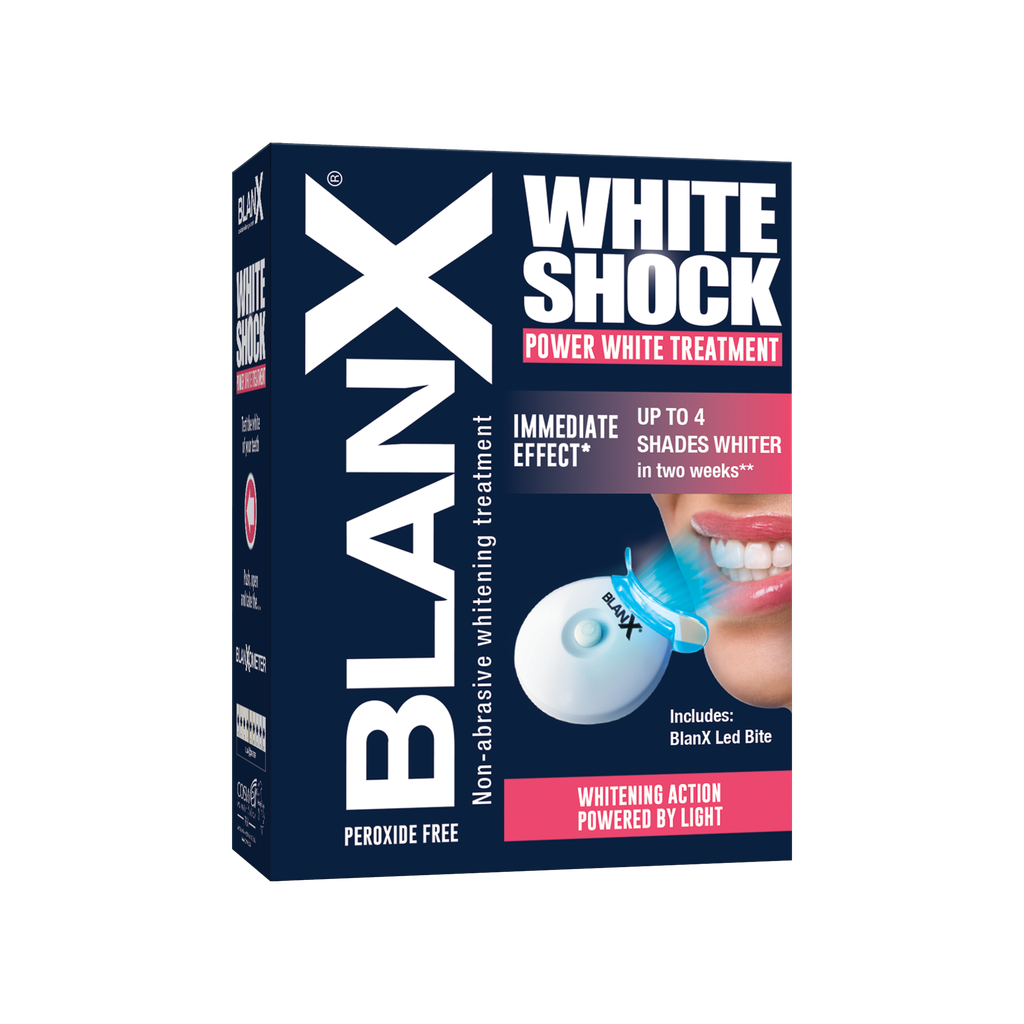 Bộ đôi Kem đánh răng BlanX Giúp Răng Trắng Sáng (+ LED Light Bite) BlanX White Shock Treatment 50ml Toothpaste & LED 50ml