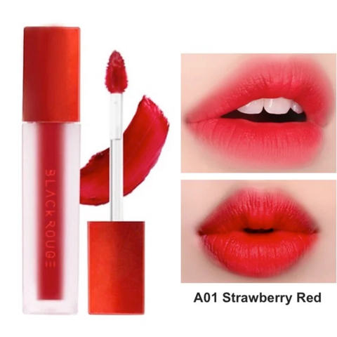 Son Kem Lì Black Rouge Air Fit Velvet Tint A01 Strawberry Red - Đỏ Dâu