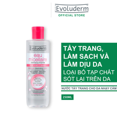 Nước tẩy trang cho da thường Evoluderm Eau Micellaire 250ml