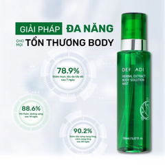 Xịt Loại Bỏ Mụn, Mờ Thâm, Giảm Viêm Nang Lông Derladie Herbal Extract Body Solution Mist