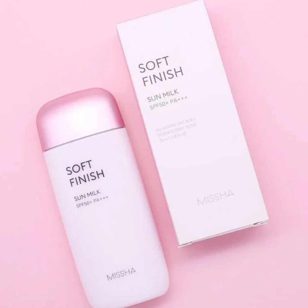 Kem Chống Nắng Missha Soft Finish Sun Milk (màu hồng)