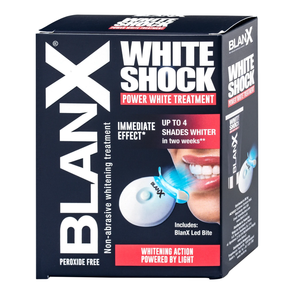 Bộ đôi Kem đánh răng BlanX Giúp Răng Trắng Sáng (+ LED Light Bite) BlanX White Shock Treatment 50ml Toothpaste & LED 50ml