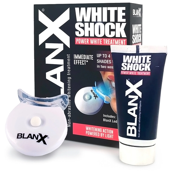 Bộ đôi Kem đánh răng BlanX Giúp Răng Trắng Sáng (+ LED Light Bite) BlanX White Shock Treatment 50ml Toothpaste & LED 50ml