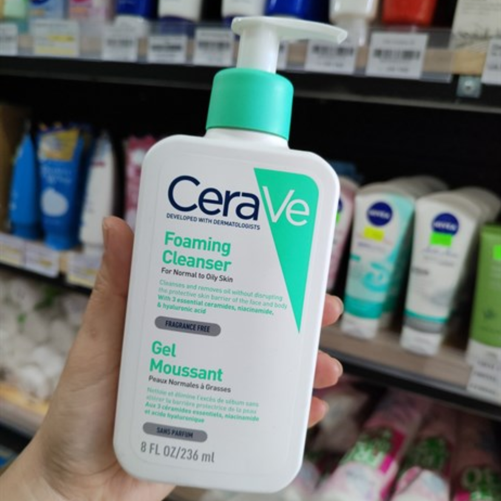 Sữa rửa mặt CeraVe Foaming Cleanser - Da Dầu - (Full 4 Size)