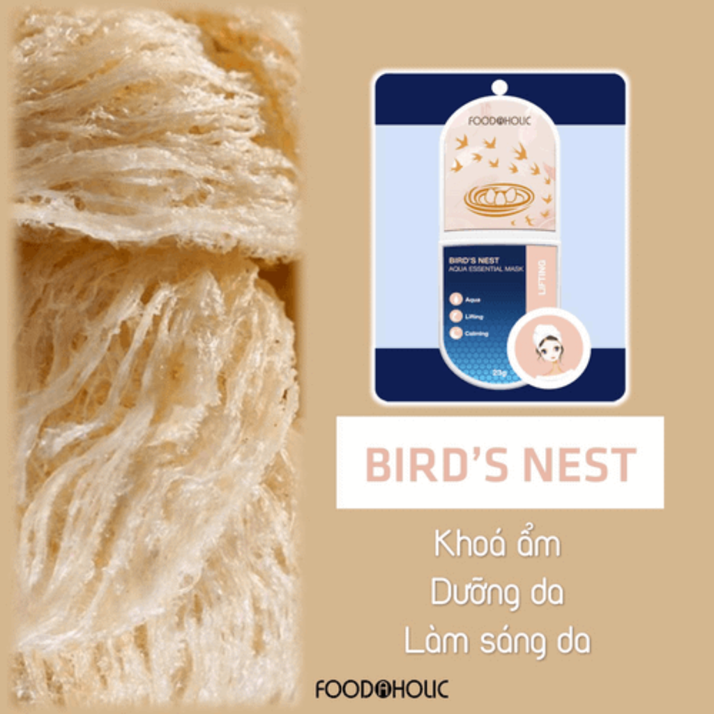 Mặt Nạ Tổ Yến Nâng Cơ Chống Lão Hoá Foodaholic Bird's Nest - Lifting 23g