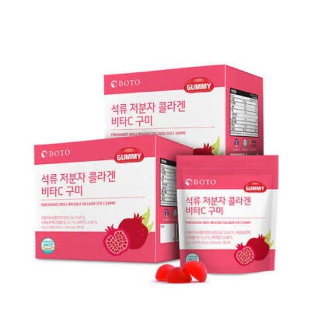 Kẹo Dẻo Collagen Lựu,Vitamin C BOTO GUMMY Pomegranate Small Molecular Collagen Vita C