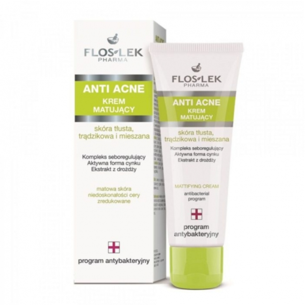 Kem Floslek Pharma Anti Acne Mattifying Cream 50ml- Kem Ngăn Ngừa Mụn Giúp Cân Bằng & Điều Tiết Nhờn