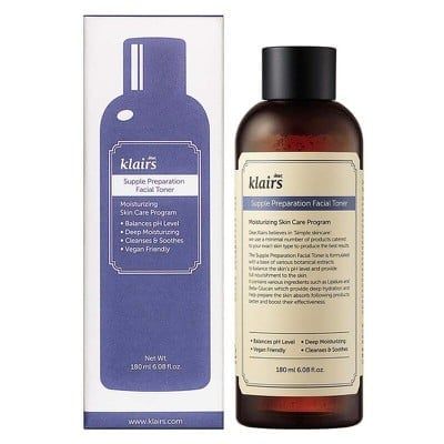 Nước Hoa Hồng Klairs Supple Preparation Facial Toner Có Mùi 180ml