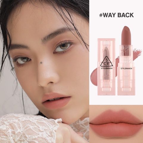 Son thỏi 3CE Clear Layer Cool Edition Lipstick Chill Move - Màu Hồng Đất 3.5g