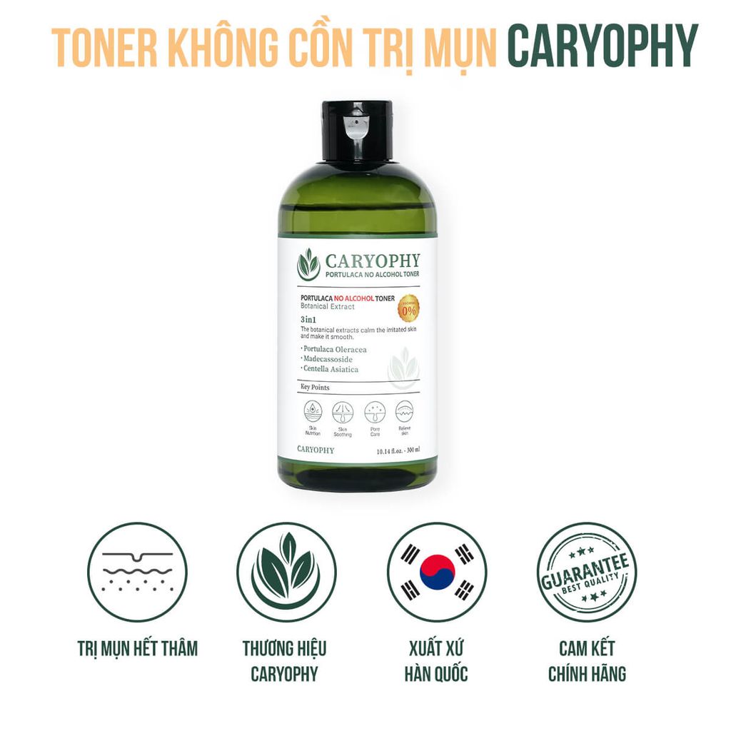 Nước Hoa Hồng Caryophy Trị Mụn Kiềm Dầu Giảm Thâm 300ml