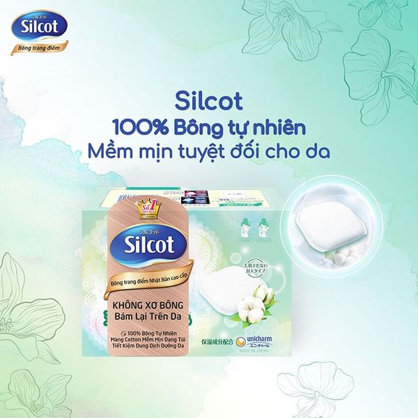 Bông Tẩy Trang Silcot (Xanh Lá 66 miếng )