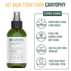 Xịt giảm mụn toàn thân Caryophy Portulaca Body Mist - 150ml