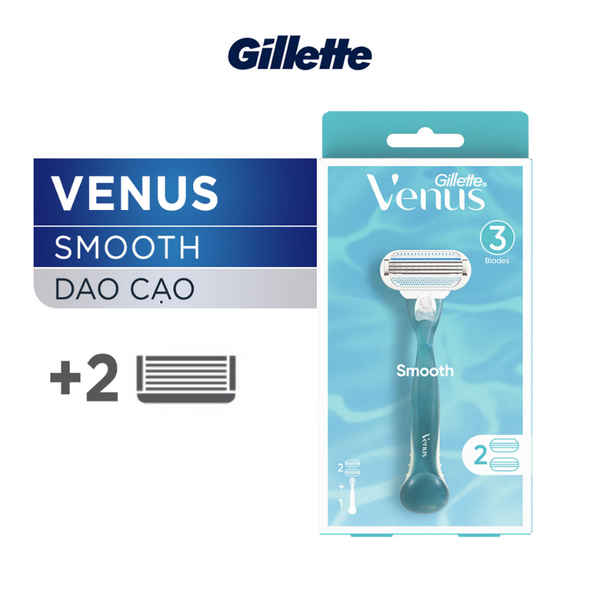 Dao Cạo Cho Nữ Gilette Venus Hoa Trà Trắng  (1 Cán + 2 Lưỡi)