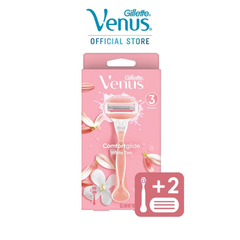 Dao Cạo Cho Nữ Gilette Venus Hoa Trà Trắng  (1 Cán + 2 Lưỡi)