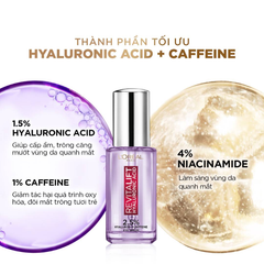 Tinh Chất Giảm Bọng Mắt & Làm Đầy Rãnh Nhăn L'oreal Revitalift 2.5% Hyaluronic Acid + Caffeine Eye Serum (20ml)
