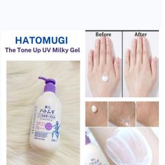 Sữa Dưỡng Thể Nâng Tông Da, Chống Nắng HATOMUGI The Tone Up UV Milky Gel SPF31 PA+++ 250ml