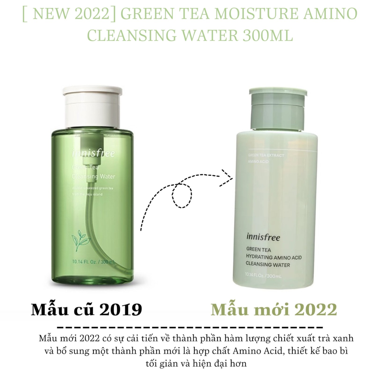 Innisfree Green Tea Hydrating Amino Acid Cleansing Water 300ml
