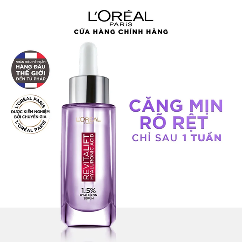 Tinh Chất Dưỡng Ẩm Giúp Da Căng Mướt Loreal Revitalift 1.5% Hyaluronic Acid Serum