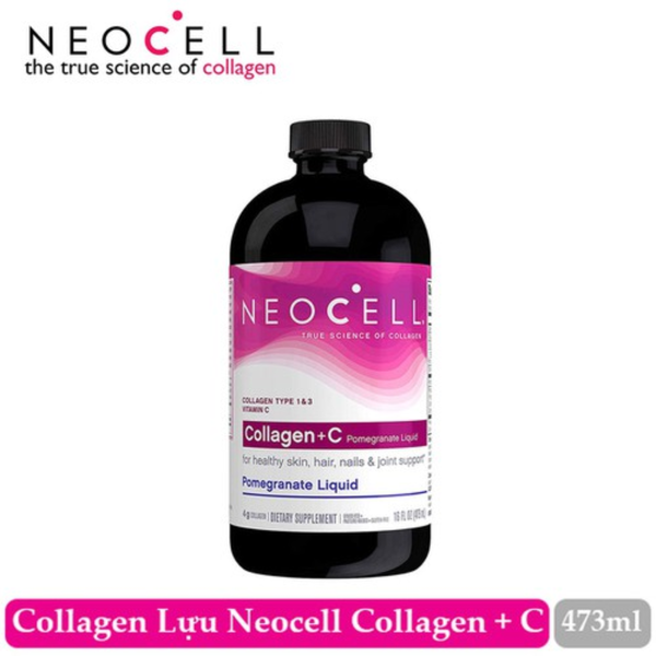 Nước Uống Bổ Sung Neocell Collagen + C Pomegranate Liquid 473ml
