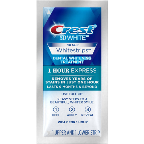 Miếng Dán Trắng Răng Crest 3D White Whitestrips 1 Hour Express