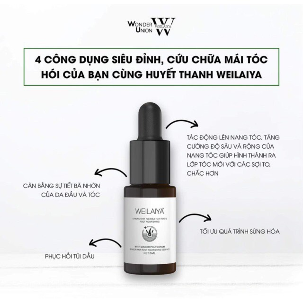 Tinh Chất Dưỡng & Kích Thích Mọc Tóc Weilaiya Ginger Hair Root Nourishing Essence (1 chai)