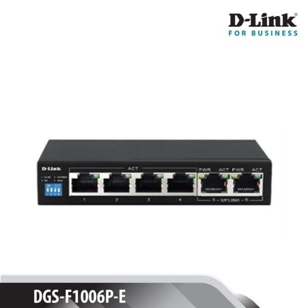 Switch Gigabit PoE 6 cổng DGS-F1006P-E